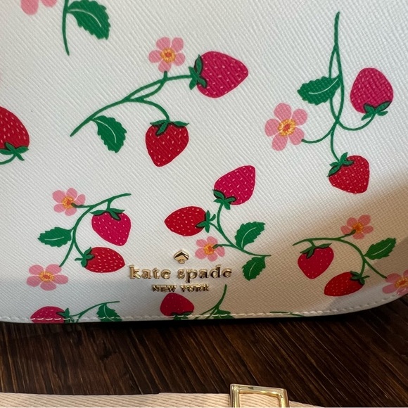NWT Kate Spade Strawberry Vine Crossbody Saddle Bag - Picture 6 of 12